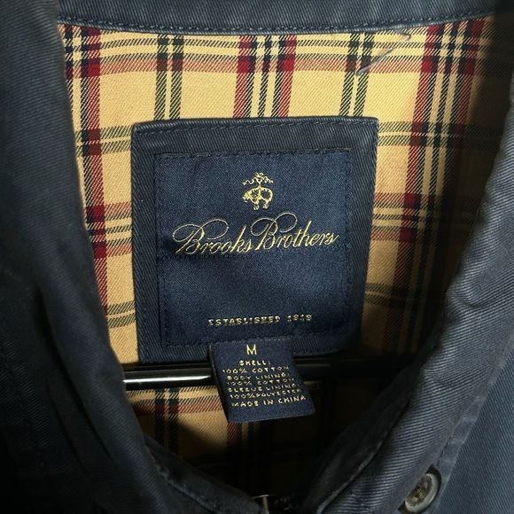 Brooks Brothers Harrington Jacket Navy Mens Medium - Picture 5 of 5